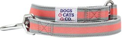 Dogs & Cats & Co. Multi-Functional with Duo Closure Polyester Dog Leash, Grey/Coral, Small: 5-ft long, 5/8-in wide slide 2 of 5