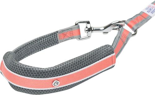 Show full view: Dogs & Cats & Co. Multi-Functional with Duo Closure Polyester Dog Leash, Grey/Coral, Small: 5-ft long, 5/8-in wide slide 2 of 6