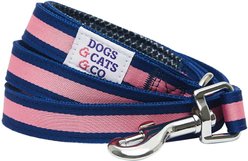 Dogs & Cats & Co. Multi-Functional with Duo Closure Polyester Dog Leash, Navy/Pink, Medium: 5-ft long, 3/4-in wide