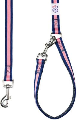 Show full view: Dogs & Cats & Co. Multi-Functional with Duo Closure Polyester Dog Leash, Navy/Pink, Medium: 5-ft long, 3/4-in wide slide 5 of 7