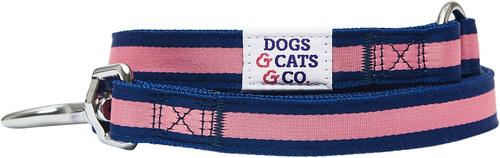 Show full view: Dogs & Cats & Co. Multi-Functional with Duo Closure Polyester Dog Leash, Navy/Pink, Medium: 5-ft long, 3/4-in wide slide 4 of 7