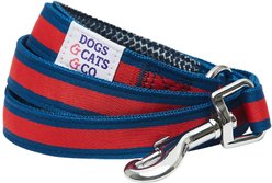 Dogs & Cats & Co. Multi-Functional with Duo Closure Polyester Dog Leash, Navy/Red, Medium: 5-ft long, 3/4-in wide