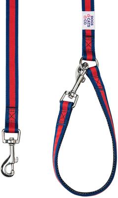 Show full view: Dogs & Cats & Co. Multi-Functional with Duo Closure Polyester Dog Leash, Navy/Red, Medium: 5-ft long, 3/4-in wide slide 5 of 7