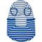Show in main carousel: Dogs & Cats & Co. Peter Pan Collar Denim Stripes Dog Tank Dress, Blue, 12-in slide 6 of 7