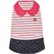 Show in main carousel: Dogs & Cats & Co. Peter Pan Collar Denim Stripes Dog Tank Dress, Pink, 20-in slide 4 of 7
