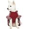 Show in main carousel: Dogs & Cats & Co. Plaid with Velvet Bowties Dog Dress, Burgundy Red, 10-in slide 3 of 8