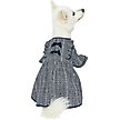 Show in main carousel: Dogs & Cats & Co. Plaid with Velvet Bowties Dog Dress, Navy Blue, 10-in slide 1 of 8