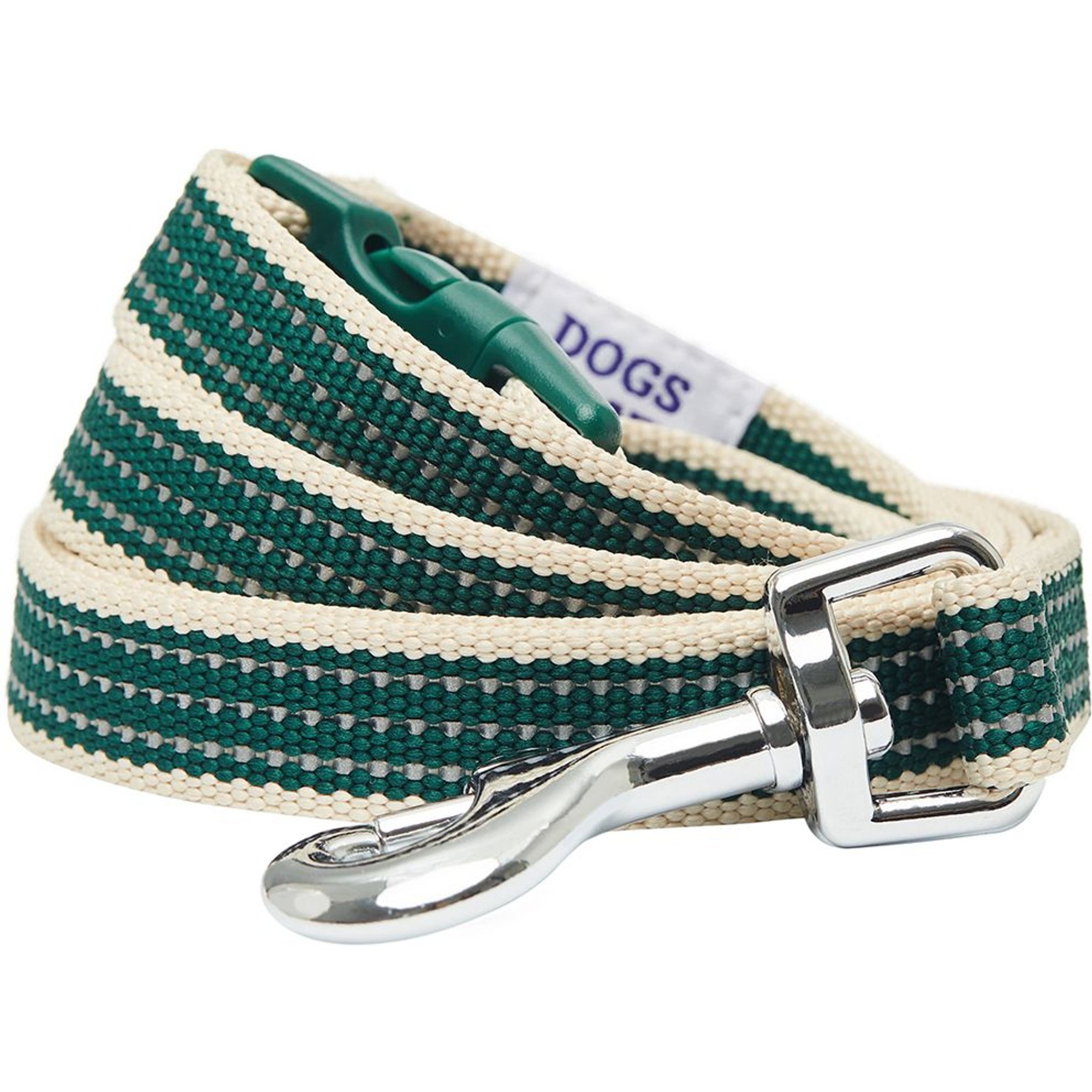 Dogs & Cats & Co. Polyester 3M Reflective Dog Leash, Dark Green, Small: 5-ft long, 3/4-in wide