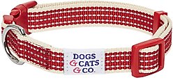 Dogs & Cats & Co. Polyester 3M Reflective Safety Dog Collar, Burgundy Red, Medium: 20-in neck, 3/4-in wide