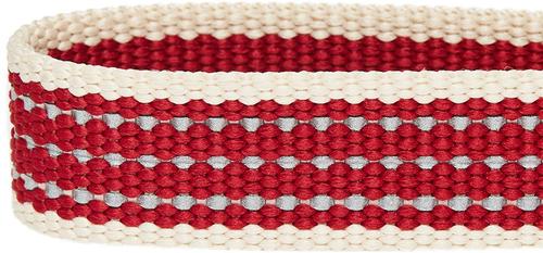 Show full view: Dogs & Cats & Co. Polyester 3M Reflective Safety Dog Collar, Burgundy Red, Medium: 20-in neck, 3/4-in wide slide 6 of 7