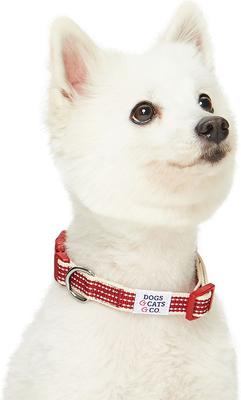 Show full view: Dogs & Cats & Co. Polyester 3M Reflective Safety Dog Collar, Burgundy Red, Medium: 20-in neck, 3/4-in wide slide 3 of 7