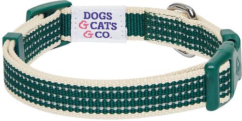 Show full view: Dogs & Cats & Co. Polyester 3M Reflective Safety Dog Collar, Dark Green, Medium: 20-in neck, 3/4-in wide slide 5 of 7