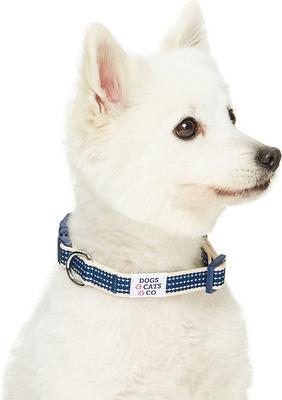 Show full view: Dogs & Cats & Co. Polyester 3M Reflective Safety Dog Collar, Navy Blue, Medium: 20-in neck, 3/4-in wide slide 3 of 6