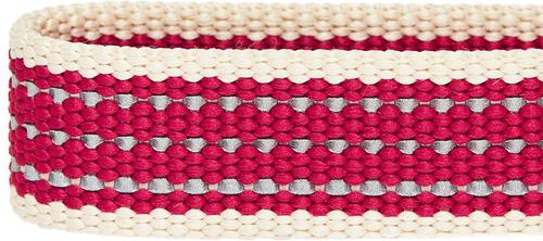 Show full view: Dogs & Cats & Co. Polyester 3M Reflective Safety Dog Collar, Rosy Pink, Small: 16-in neck, 5/8-in wide slide 6 of 7