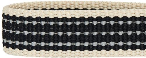 Show full view: Dogs & Cats & Co. Polyester 3M Reflective Safety Dog Collar, True Black, Large: 26-in neck, 1-in wide slide 5 of 6