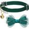 Show in main carousel: Dogs & Cats & Co. Polyester Safety Breakaway Classic Chiffon Bowtie with Bell Cat Collar, Alpine Green, One Size: 13-in neck, 3/8-in wide slide 3 of 5