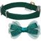 Show in main carousel: Dogs & Cats & Co. Polyester Safety Breakaway Classic Chiffon Bowtie with Bell Cat Collar, Alpine Green, One Size: 13-in neck, 3/8-in wide slide 4 of 5