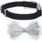 Show in main carousel: Dogs & Cats & Co. Polyester Safety Breakaway Classic Chiffon Bowtie with Bell Cat Collar, Jet Black, One Size: 13-in neck, 3/8-in wide slide 4 of 6