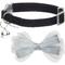 Show in main carousel: Dogs & Cats & Co. Polyester Safety Breakaway Classic Chiffon Bowtie with Bell Cat Collar, Jet Black, One Size: 13-in neck, 3/8-in wide slide 3 of 6