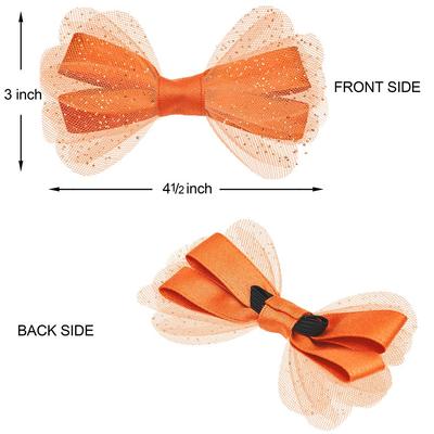 Show full view: Dogs & Cats & Co. Polyester Safety Breakaway Classic Chiffon Bowtie with Bell Cat Collar, Peach, One Size: 13-in neck, 3/8-in wide slide 4 of 5
