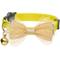 Show in main carousel: Dogs & Cats & Co. Polyester Safety Breakaway Classic Chiffon Bowtie with Bell Cat Collar, Vibrant Yellow, One Size: 13-in neck, 3/8-in wide slide 1 of 5