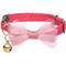 Show in main carousel: Dogs & Cats & Co. Polyester Safety Breakaway Classic Chiffon Bowtie with Bell Cat Collar, Watermelon, One Size: 13-in neck, 3/8-in wide slide 1 of 5