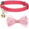Show in main carousel: Dogs & Cats & Co. Polyester Safety Breakaway Classic Chiffon Bowtie with Bell Cat Collar, Watermelon, One Size: 13-in neck, 3/8-in wide slide 2 of 5