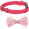 Show in main carousel: Dogs & Cats & Co. Polyester Safety Breakaway Classic Chiffon Bowtie with Bell Cat Collar, Watermelon, One Size: 13-in neck, 3/8-in wide slide 3 of 5