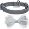 Show in main carousel: Dogs & Cats & Co. Polyester Safety Breakaway Classic Chiffon Bowtie with Bell Cat Collar, Wild Dove, One Size: 13-in neck, 3/8-in wide slide 3 of 5