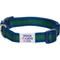 Show in main carousel: Dogs & Cats & Co. Polyester Stripes Soft Padded Multi-Use Cover Dog Collar, Navy/Green, Medium: 20-in neck, 3/4-in wide slide 7 of 8