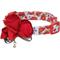 Show in main carousel: Dogs & Cats & Co. Poppy Flower with Red Flower Accessory Polyester Dog Collar, Light Grey, Large: 26-in neck, 1-in wide slide 1 of 8