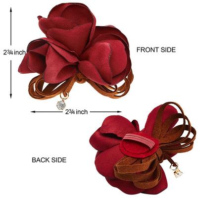 Show full view: Dogs & Cats & Co. Poppy Flower with Red Flower Accessory Polyester Dog Collar, Turquoise, Large: 26-in neck, 1-in wide slide 5 of 7