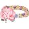 Show in main carousel: Dogs & Cats & Co. Red Flower AccessoryFloral Design Polyester Dog Collar, Beige & Pink, Large: 26-in neck, 1-in wide slide 1 of 8