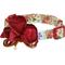 Show in main carousel: Dogs & Cats & Co. Red Flower AccessoryFloral Design Polyester Dog Collar, Beige & Red, Medium: 20-in neck, 3/4-in wide slide 1 of 8