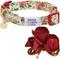 Show in main carousel: Dogs & Cats & Co. Red Flower AccessoryFloral Design Polyester Dog Collar, Beige & Red, Medium: 20-in neck, 3/4-in wide slide 4 of 8