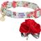 Show in main carousel: Dogs & Cats & Co. Red Flower AccessoryFloral Design Polyester Dog Collar, Turquoise, Large: 26-in neck, 1-in wide slide 4 of 8
