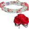 Show in main carousel: Dogs & Cats & Co. Red Flower AccessoryFloral Design Polyester Dog Collar, Turquoise, Small: 16-in neck, 5/8-in wide slide 6 of 9