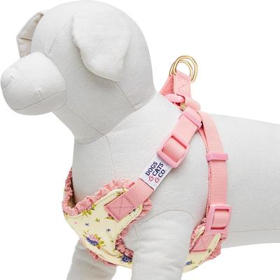 Show full view: Dogs & Cats & Co. Soft Fabric Adjustable Comfortable Fit Vest Dog Harness, Floral Beige, Large: 29 to 38.5 -in chest slide 4 of 8
