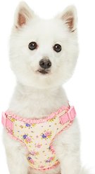 Dogs & Cats & Co. Soft Fabric Adjustable Comfortable Fit Vest Dog Harness, Floral Beige, Medium: 22 to 26-in chest
