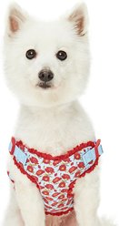 Dogs & Cats & Co. Soft Fabric Adjustable Comfortable Fit Vest Dog Harness, Poppy Flower Turquoise, Small: 17.5 to 21-in chest slide 1 of 7