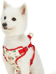 Dogs & Cats & Co. Soft Fabric with Adjustable Red Straps Vest Dog Harness, Balloon Flower Beige, Medium: 22 to 26-in chest