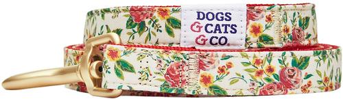 Show full view: Dogs & Cats & Co. Spring Blossom Polyester Dog Leash, Beige & Red, Small: 5-ft long, 3/4-in wide slide 2 of 4