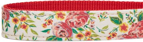 Show full view: Dogs & Cats & Co. Spring Blossom Polyester Dog Leash, Beige & Red, Small: 5-ft long, 3/4-in wide slide 3 of 4