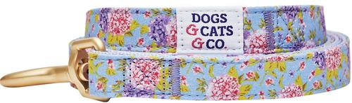 Show full view: Dogs & Cats & Co. Spring Blossom Polyester Dog Leash, Lavender, Large: 4-ft long, 1-in wide slide 2 of 4