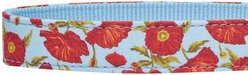 Dogs & Cats & Co. Spring Blossom Polyester Dog Leash, Poppy Flower Turquoise, Small: 5-ft long, 3/4-in wide slide 2 of 4