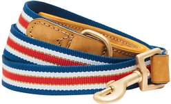 Dogs & Cats & Co. Tricolor Striped Suede Leather & Polyester Dog Leash, Taupe, Medium: 6-ft long, 3/4-in wide