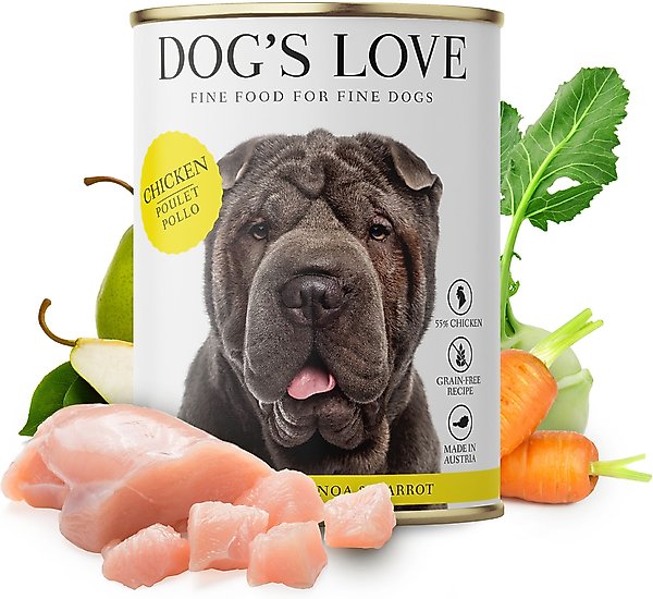 Show full view: Dog's Love Super Premium Natural Single Protein Limited Ingredient Adult Classic Chicken Canned Dog Food, 14.1-oz can, 6 count slide 1 of 10