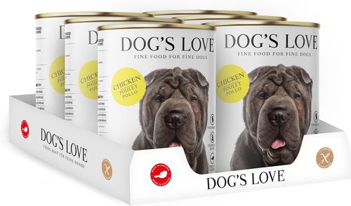 Show full view: Dog's Love Super Premium Natural Single Protein Limited Ingredient Adult Classic Chicken Canned Dog Food, 14.1-oz can, 6 count slide 5 of 10
