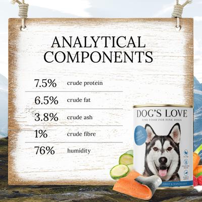 Show full view: Dog's Love Super Premium Natural Single Protein Limited Ingredient Adult Classic Fish Canned Dog Food, 14.1-oz can, 6 count slide 7 of 10