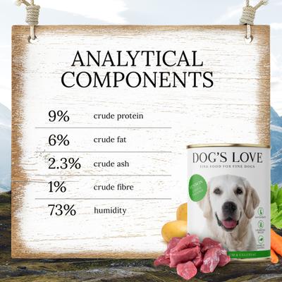 Show full view: Dog's Love Super Premium Natural Single Protein Limited Ingredient Adult Classic Venison Canned Dog Food, 14.1-oz can, 6 count slide 7 of 11